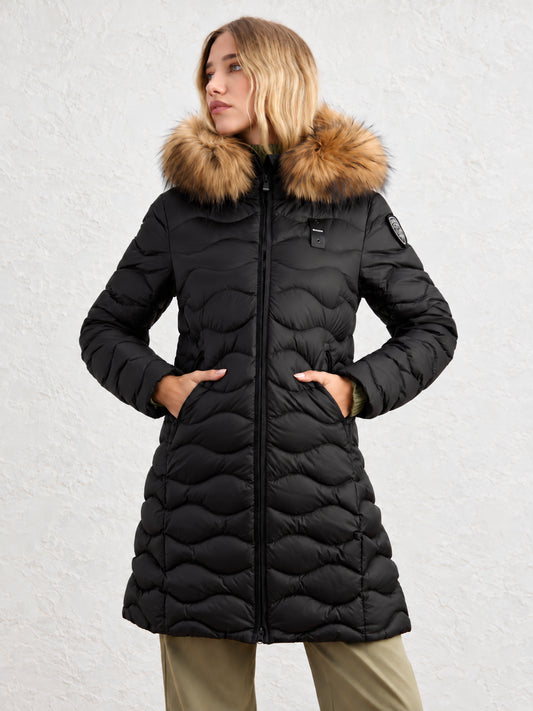 BLAUER. USA GIUBBOTTO LUNGO CAPPUCCIO Donna GIUBBINI 26WBLDK03036