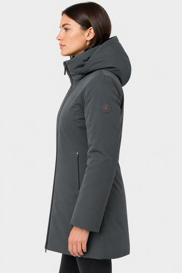 SAVE THE DUCK GIUBBOTTO LUNGO CAPPUCCIO Donna GIUBBINI D40060W