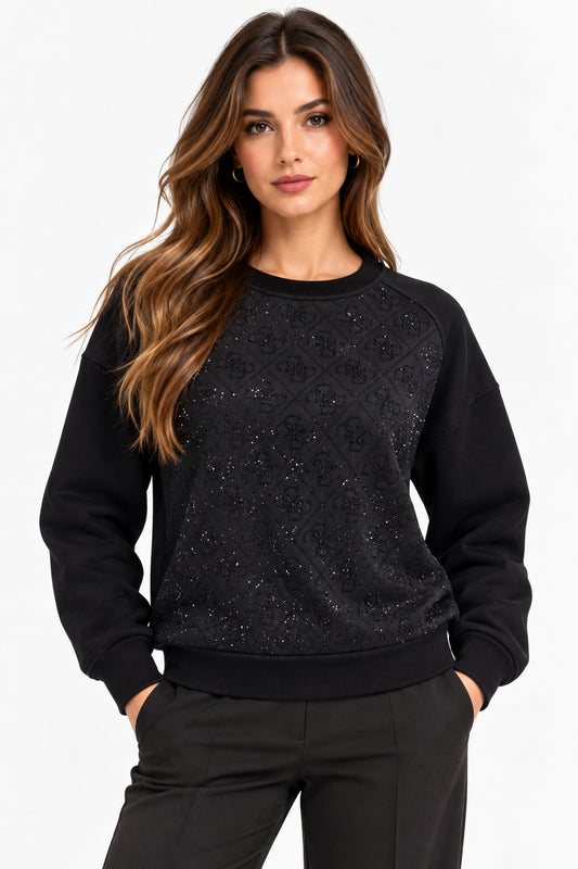 GUESS? CN ALLOVER 4G CRYSTA Donna Felpe W6BQ14K6060