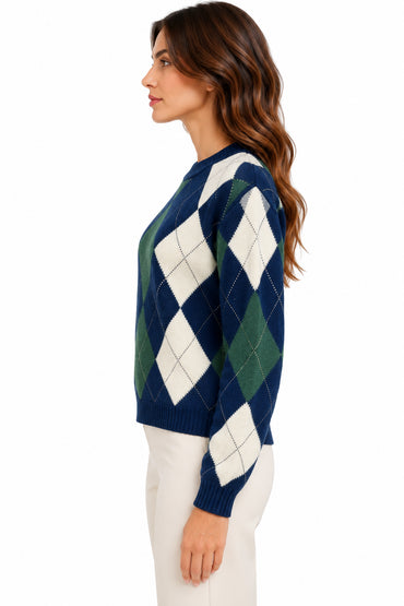 GUESS? LS CN GRACIE ARGYLE Donna Maglieria W6BR48Z1447