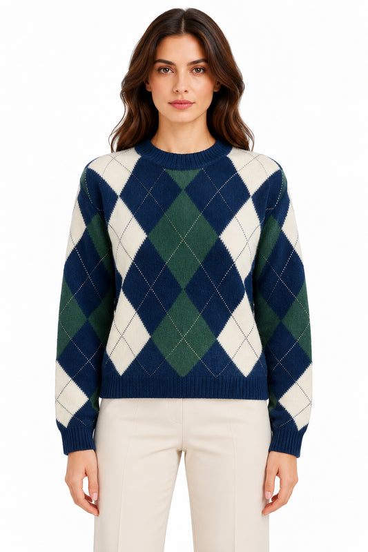 GUESS? LS CN GRACIE ARGYLE Donna Maglieria W6BR48Z1447