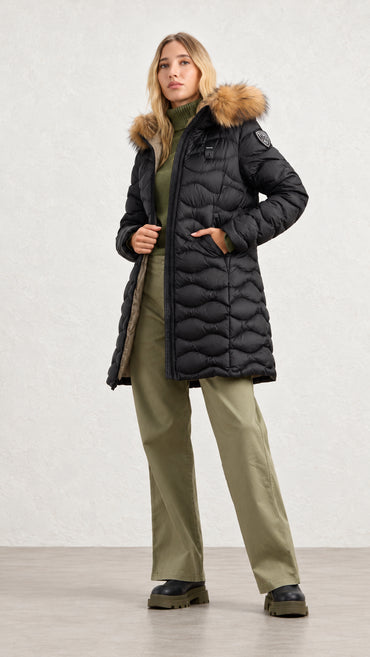 BLAUER. USA GIUBBOTTO LUNGO CAPPUCCIO Donna GIUBBINI 26WBLDK03036