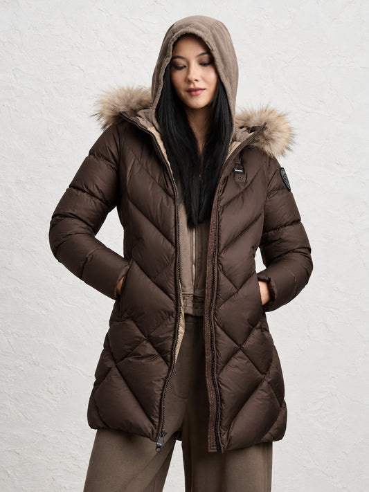 BLAUER. USA GIUBBOTTO LUNGO CAPPUCCIO Donna GIUBBINI 26WBLDK03042