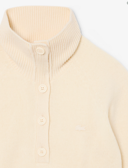 LACOSTE Maglione a collo alto in lana cardata Donna Maglieria AF4010