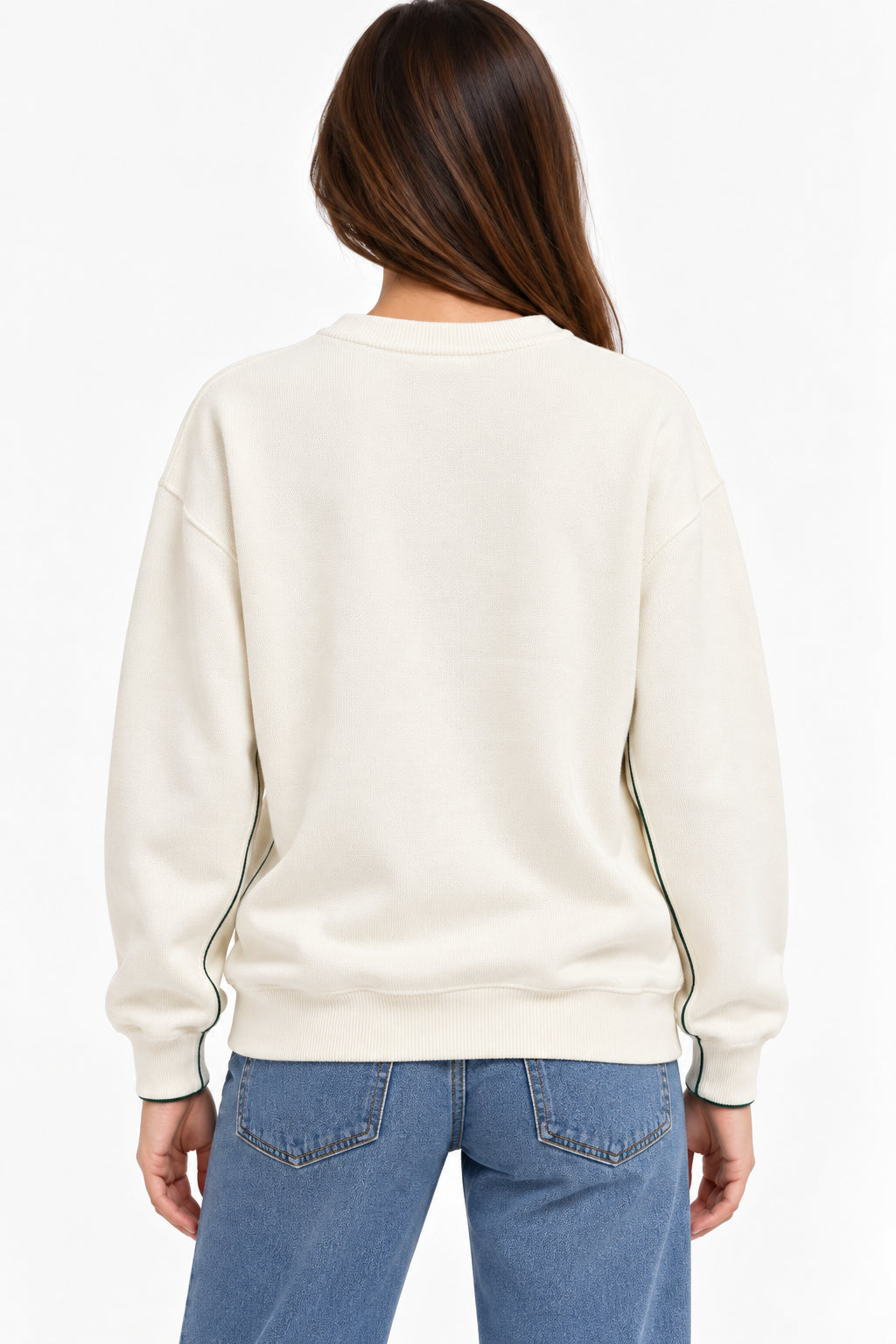 LACOSTE Maglione girocollo relaxed fit in cotone e lana Donna Maglieria AF4158