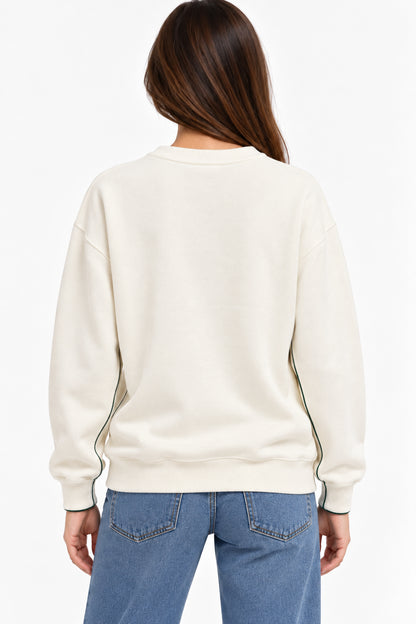 LACOSTE Maglione girocollo relaxed fit in cotone e lana Donna Maglieria AF4158