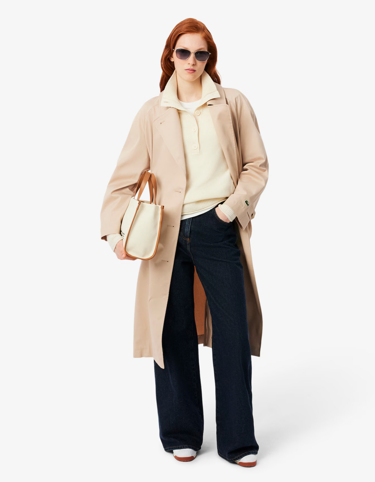 LACOSTE Maglione a collo alto in lana cardata Donna Maglieria AF4010