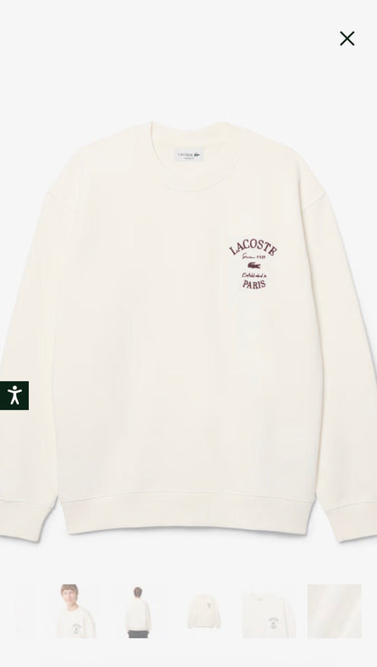 LACOSTE Felpa girocollo Lacoste Paris Classic Fit Uomo Felpe SH9785