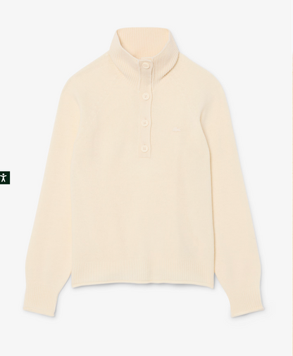 LACOSTE Maglione a collo alto in lana cardata Donna Maglieria AF4010
